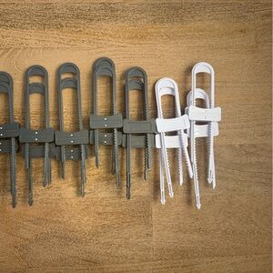 Gray and White Belt Hangers